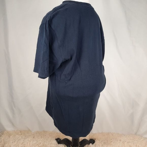 Carhartt navy tee short sleeve t-shirt logo pocket men's size Large original fit - Picture 4 of 9